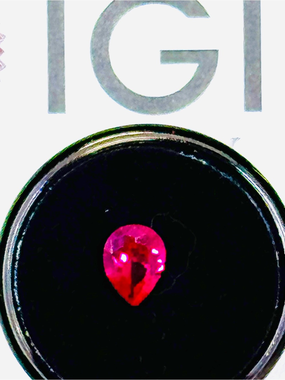 1.24 Carat Loose Pear Cut Red Ruby LG IGI CERT MSRP $630 INVICTA NWT
